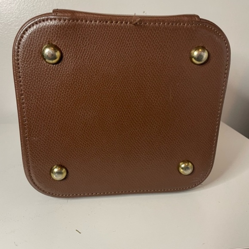 Auth MCM Brown Leather Vanity Bag - Picture 5 of 8
